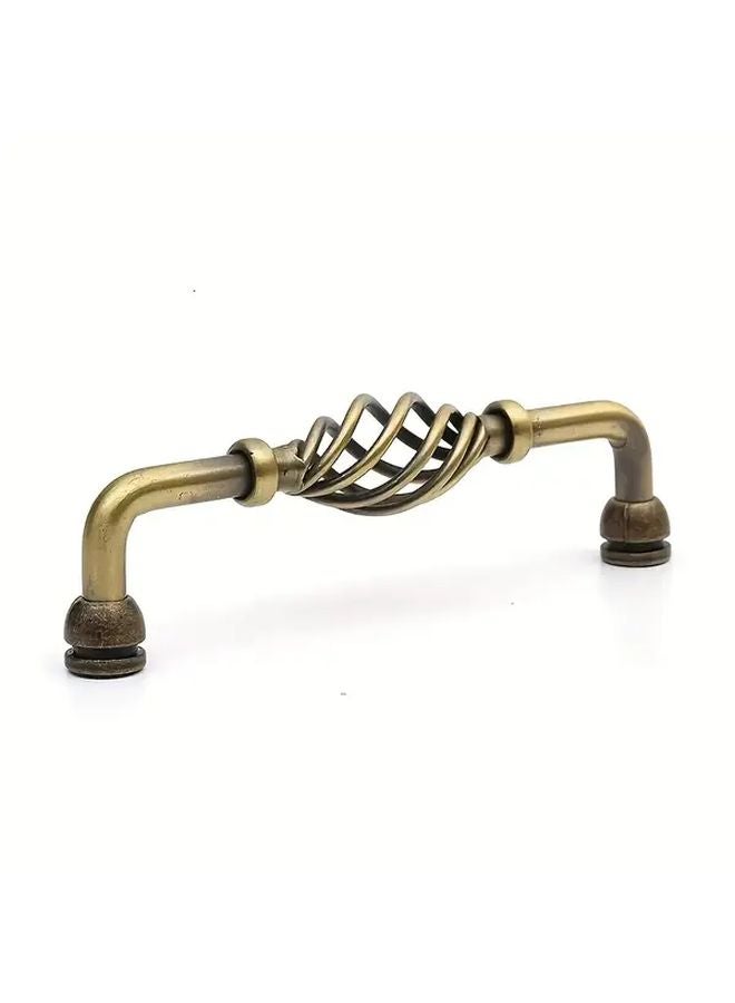 Antique Bronze Birdcage Cabinet Handles 96mm 4 Pieces Set With Extended Screws - Image 2